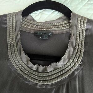 Theory Silk Dress With Chain Detail